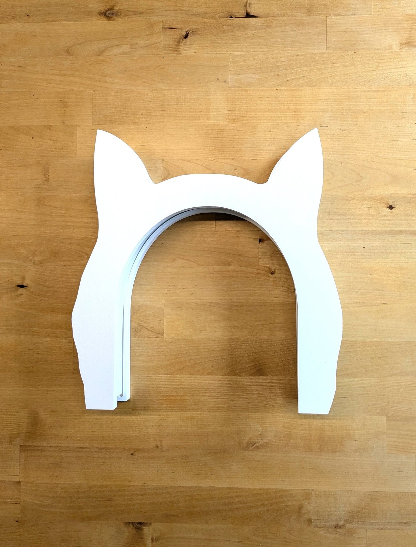Interior Cat Door with Fluffy Cat Design